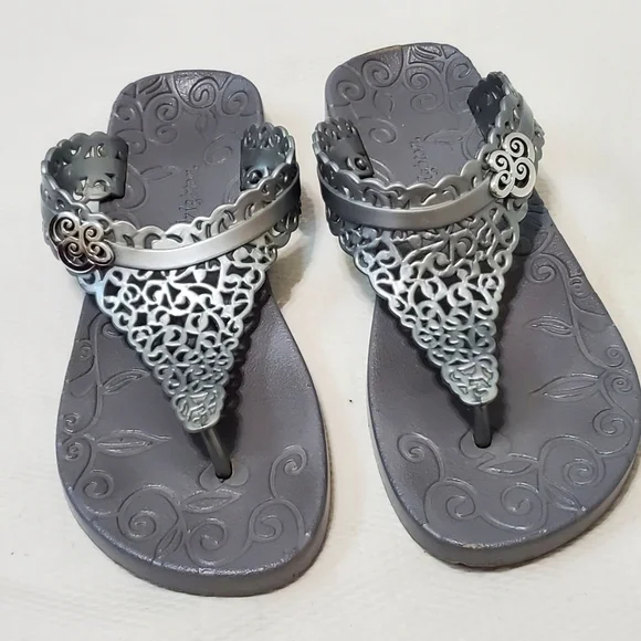 Brighton Shoes Brighton Silver Gray Filligree Scroll Jelly - Main Image